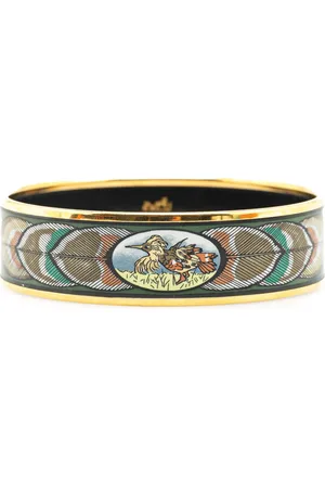 Hermès Bredt Bird Feather 65 armbånd med emalje fra det 20. århundrede