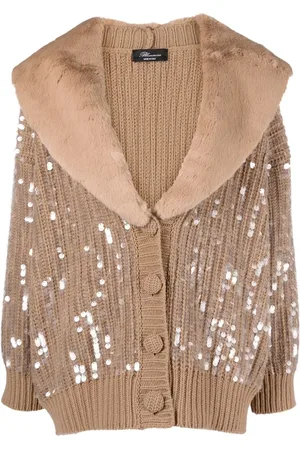 BLUMARINE Cardigan i imiteret pels