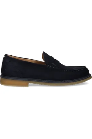 HUGO BOSS Suede crepe-sole loafers