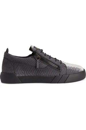 Giuseppe Zanotti Frankie sneakers i læder med pytonskindtryk