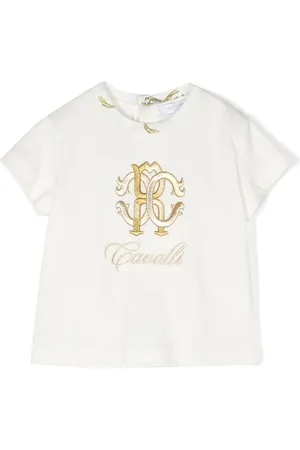 Roberto Cavalli T-shirt med monogram-mærke