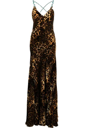 Roberto Cavalli Maxi-kjole med krydset ryg