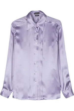 Tom Ford Silkeskjorte med pintuck-detalje