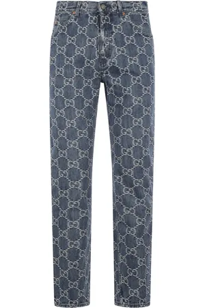 Gucci Jeans i GG-jacquard med lige ben og mellemhøj talje