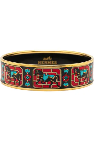 Hermès Wide Horse 65 armbånd med emalje fra det 20. århundrede