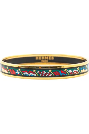 Hermès Smalt Pavois Flags 65 armbånd med emalje fra det 20. århundrede