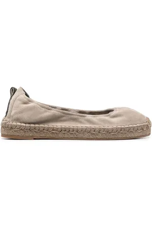 Brunello Cucinelli 20mm slip-on espadriller i ruskind
