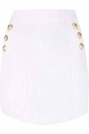 Balmain Ribstrikket nederdel i smal pasform