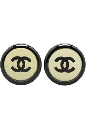 CHANEL Runde CC-øreclips i emalje fra 2001