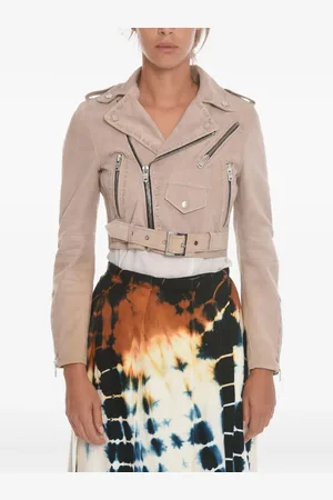 AMIRI Cropped bikerjakke i ruskind