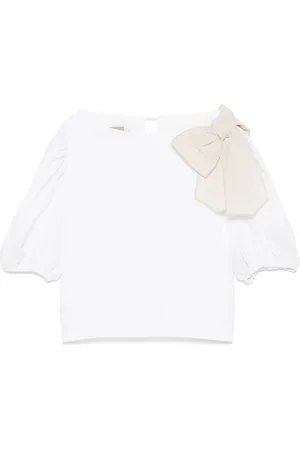 LA STUPENDERIA Bow-embellished blouse