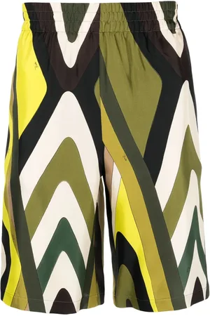 Puccini Silkeshorts med geometrisk tryk