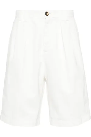 Brunello Cucinelli Shorts med lige ben og plisseret detalje