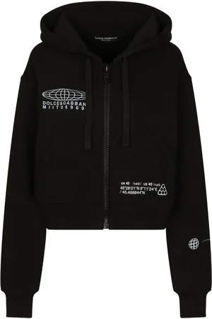 Dolce & Gabbana Hættetrøje med lynlås og logotryk
