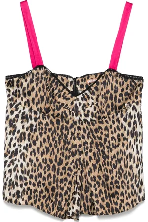John Galliano Top med leopardtryk fra 00