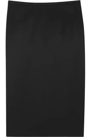 Saint Laurent Midi pencil-nederdel i satin