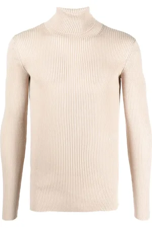 OFF-WHITE Ribbet trøje med rullekrave