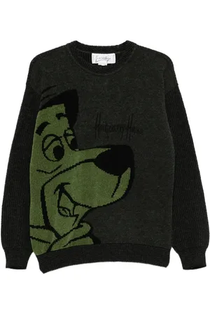 JC DE CASTELBAJAC Intarsiastrikket sweater fra 1980