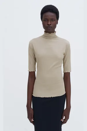Filippa K Rib Mock Neck Tee