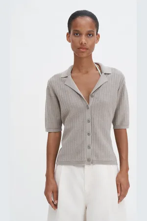 Filippa K Shortsleeve Collar Cardigan