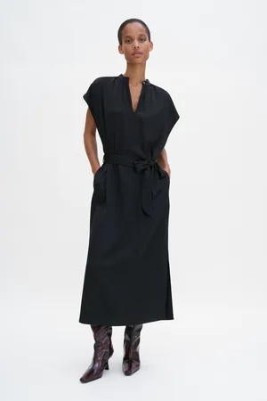Filippa K Belted Stand Collar Dress