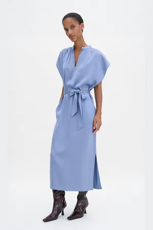Filippa K Belted Stand Collar Dress