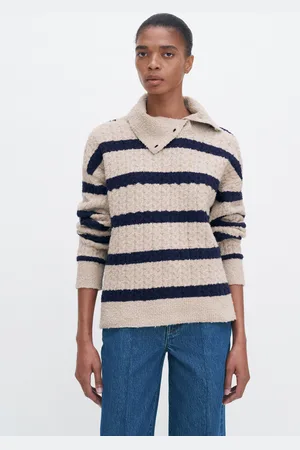 Filippa K Striped Shawl Collar Sweater