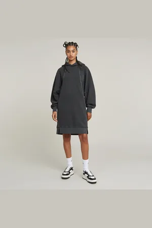G-Star Overdyed Hooded Sweater Dress - - Women
