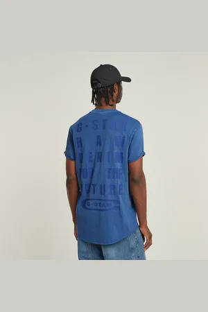 G-Star Text Back Graphic Overdyed Lash T-Shirt - - Men