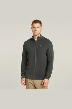 G-Star Serrated Full Zip Knitted Cardigan - - Men