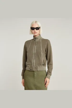 G-Star Overdyed Slim Track Sweater Jacket - - Women
