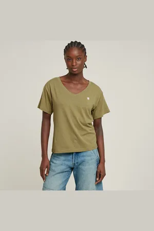 G-Star Open V-Neck Relaxed Top - - Women