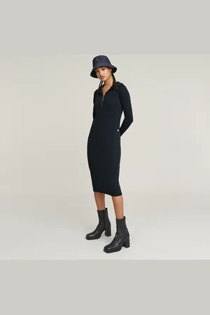 G-Star Half Zip Hooded Slim Dress - - Women