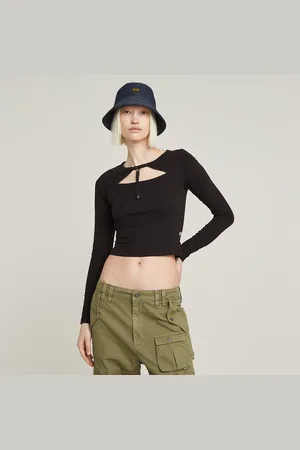 G-Star Cropped Keyhole Slim Top - - Women