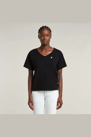 G-Star Open V-Neck Relaxed Top - - Women