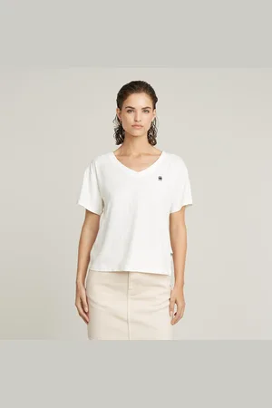 G-Star Open V-Neck Relaxed Top - - Women