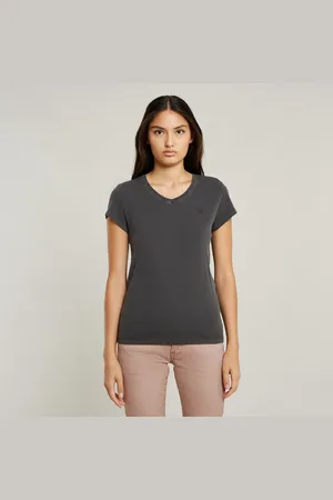 G-Star Overdyed Eyben Slim V-Neck Top 2.0 - - Women