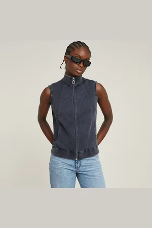G-Star Washed Lightweight Zip Knitted Top - - Women
