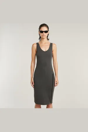 G-Star Overdyed Asymmetric Zip Dress - - Women