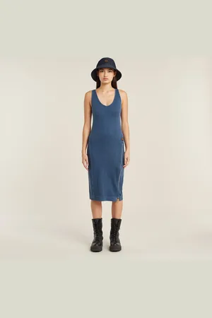 G-Star Overdyed Asymmetric Zip Dress - - Women