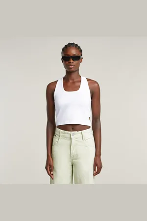 G-Star Back Snap Slim Cropped Top - - Women