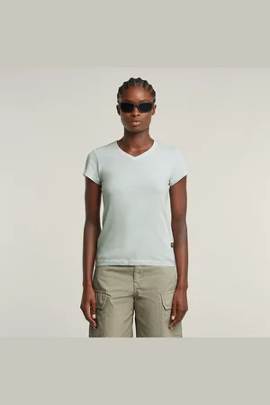 G-Star Overdyed Eyben Slim V-Neck Top - - Women