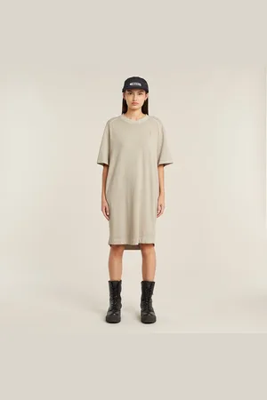 G-Star Overdyed Saddle Sleeve Loose T-Shirt Dress - - Women