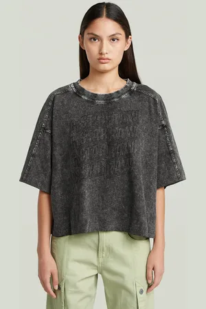 G-Star Washed Multi Logo Oversized T-Shirt - - Women
