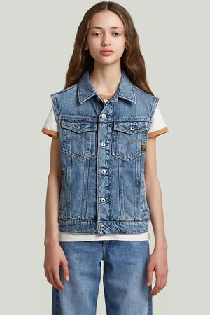 G-Star Unisex Relaxed Denim Vest - - girls