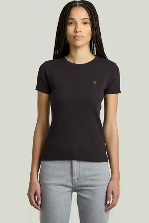 G-Star Rib Cap Sleeve T-Shirt - - Women