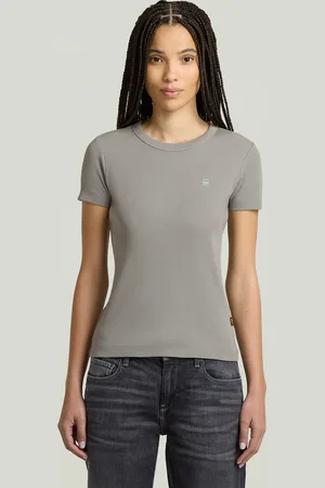 G-Star Rib Cap Sleeve T-Shirt - - Women