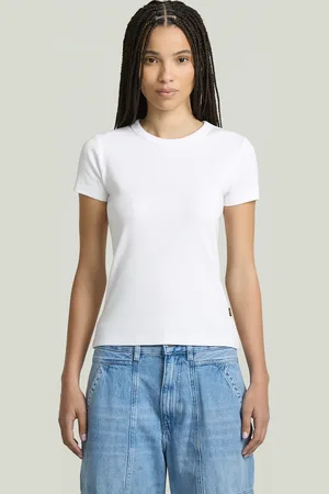 G-Star Rib Cap Sleeve T-Shirt - - Women