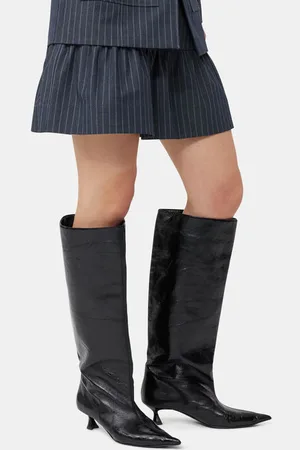 Ganni Soft Slouchy High Shaft Støvler Dame Størrelse 36