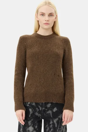 Ganni Brown Sweater I Dame Størrelse M